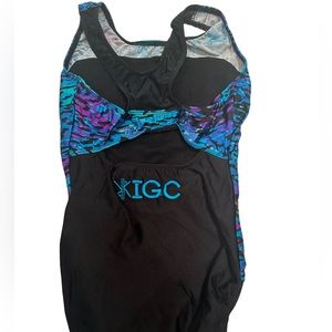 Girls IGC black gymnastics leotard